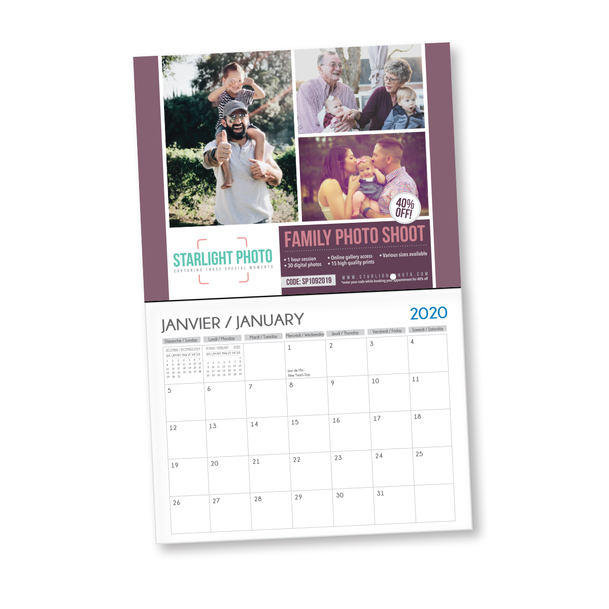 Appointment Stapled Wall Calendar - 13 Custom Images | Jay-Line