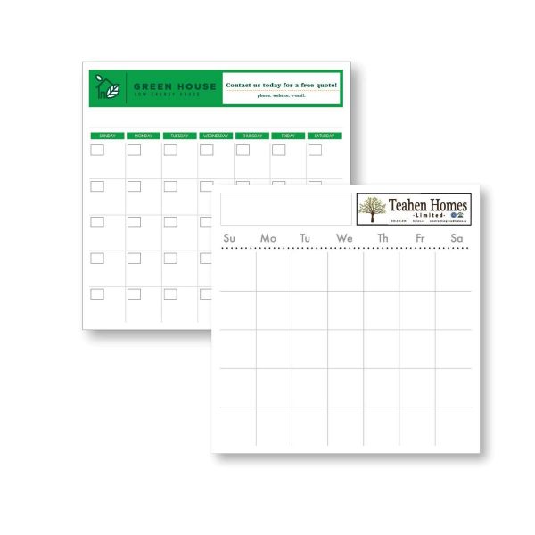 22" x 22" Styrene Perpetual Dry Erase Calendar - Month at a glance JJC-3400-S Calendars Perpetual Calendars