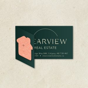 Half Fold Seeded Paper Business Cards