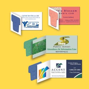Half Fold Seeded Paper Business Cards