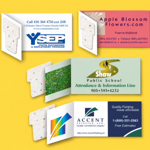 Half Fold Seeded Paper Business Cards