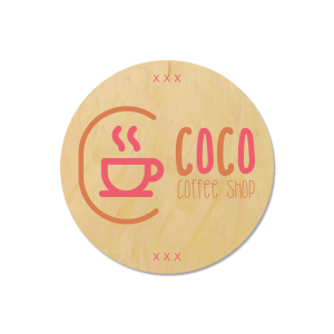 3.5" Round Wood Coaster