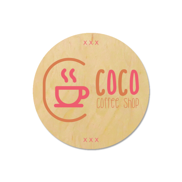3.5" Round Wood Coaster