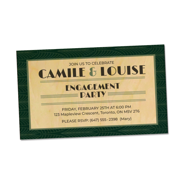 Direct Print Wood Invite/Post Card