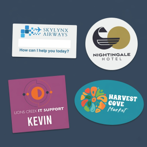 Plastic Buttons and Badges