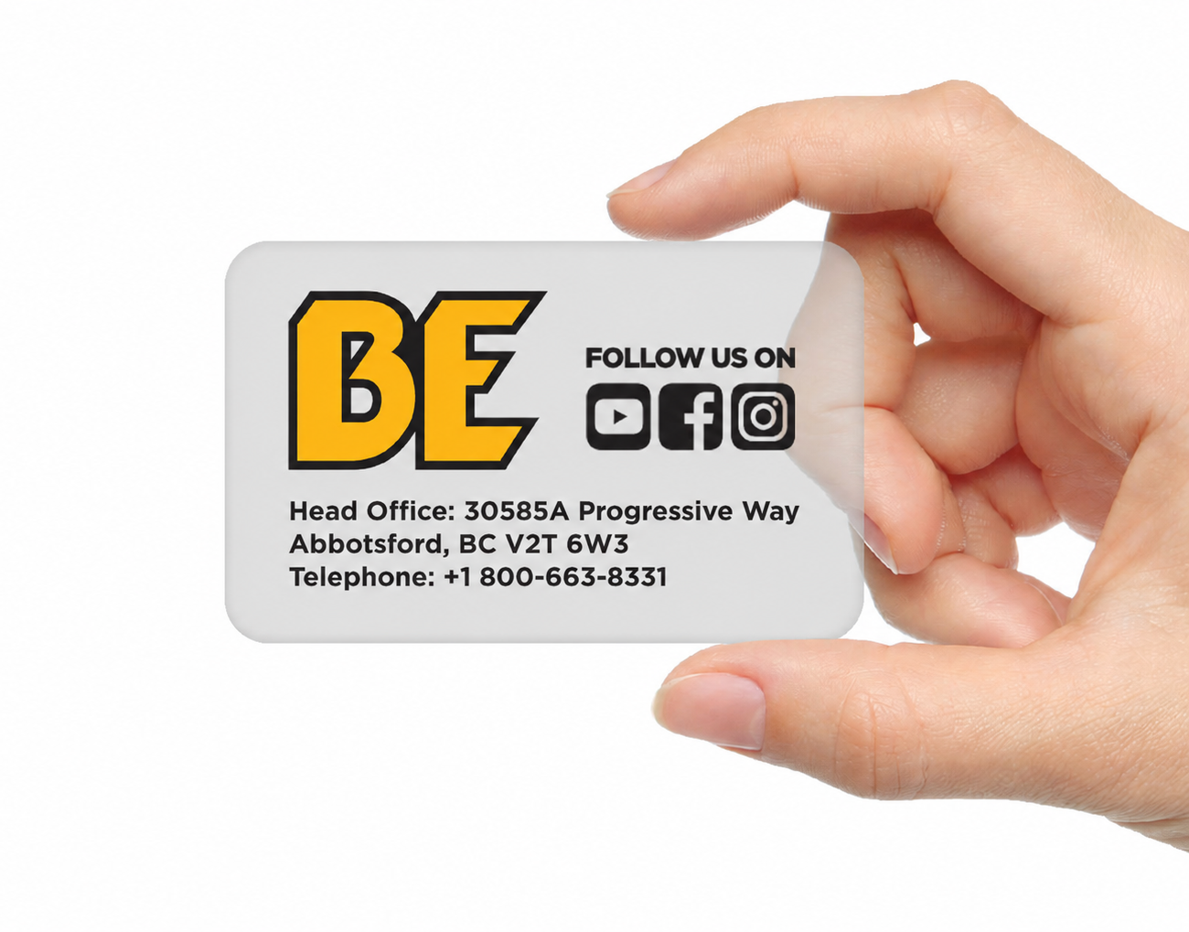 Frosted Plastic Business Cards