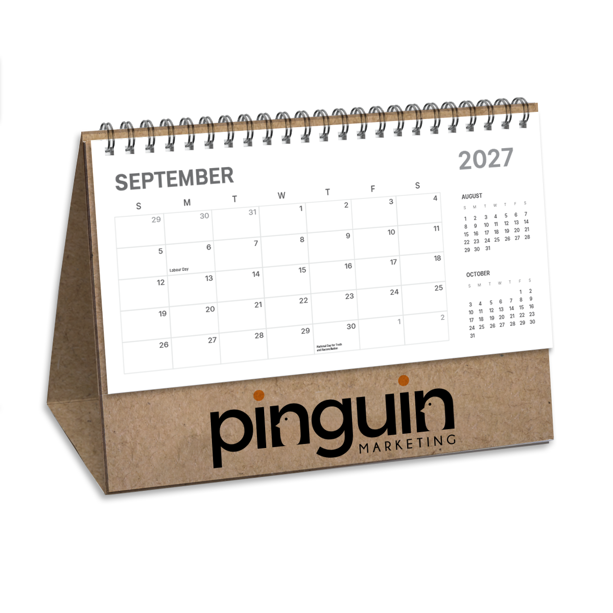 Kraft & Epic Black Desk Flip Calendars