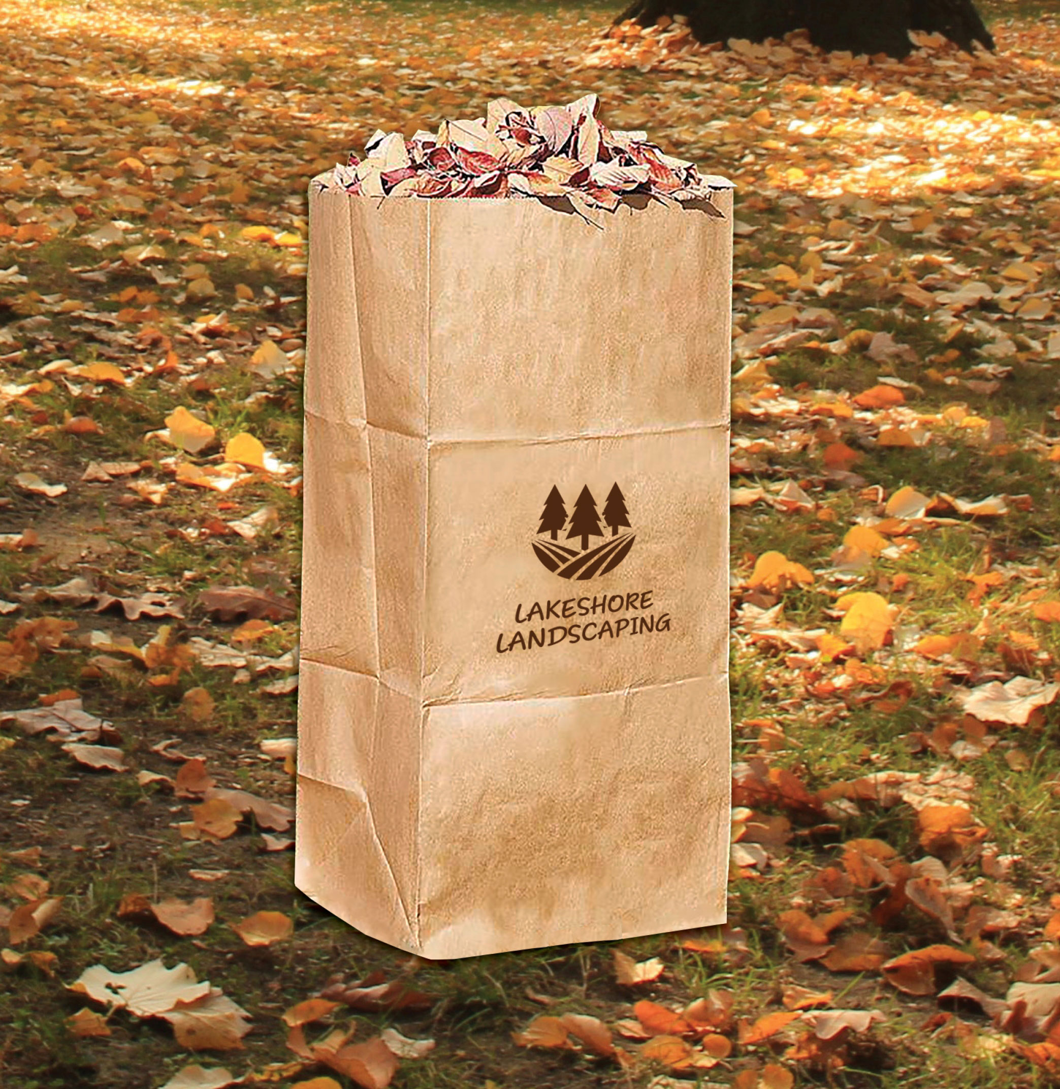 Paper Lawn/Leaf Bag - 30 Gallon, Printed