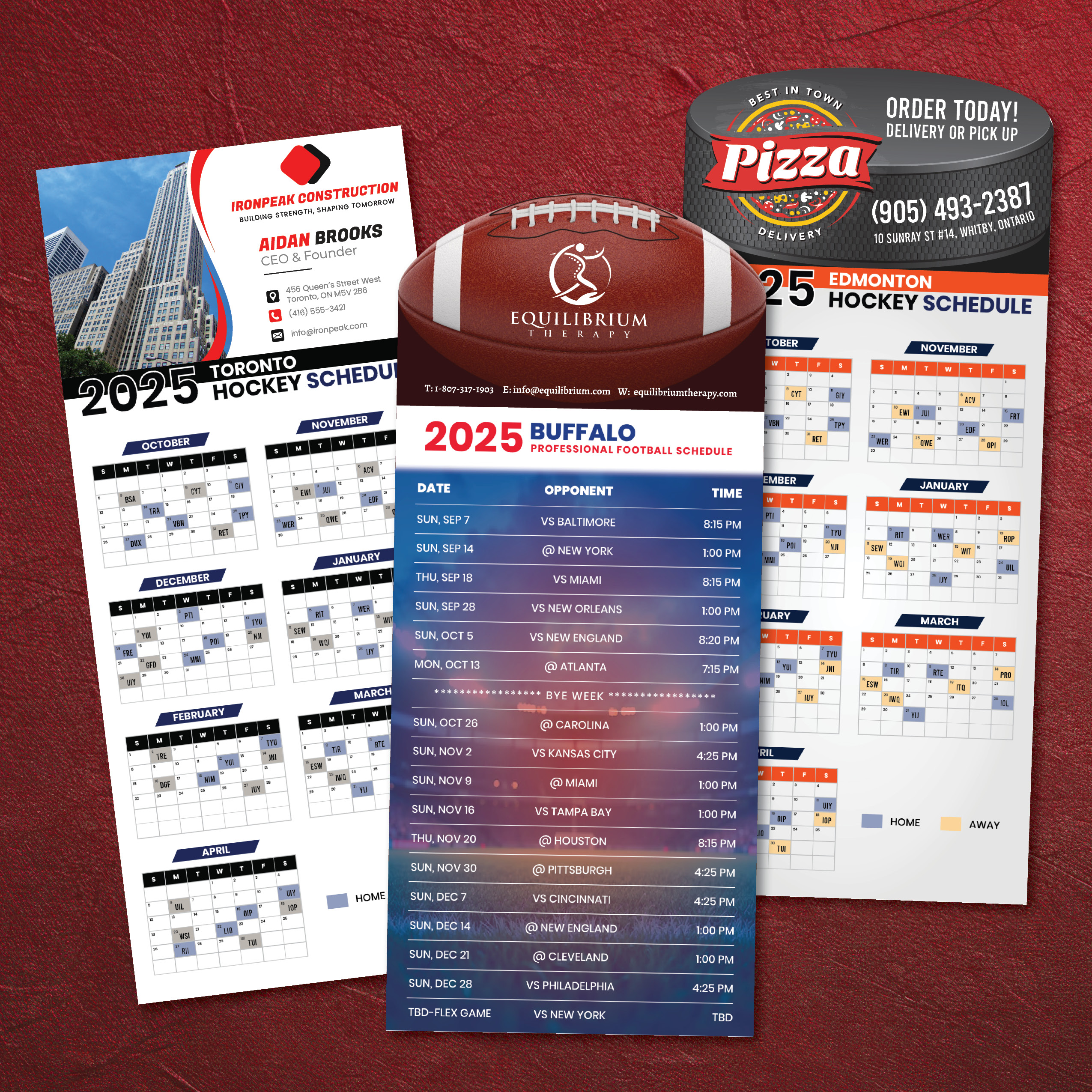 Sports Schedule Magnets
