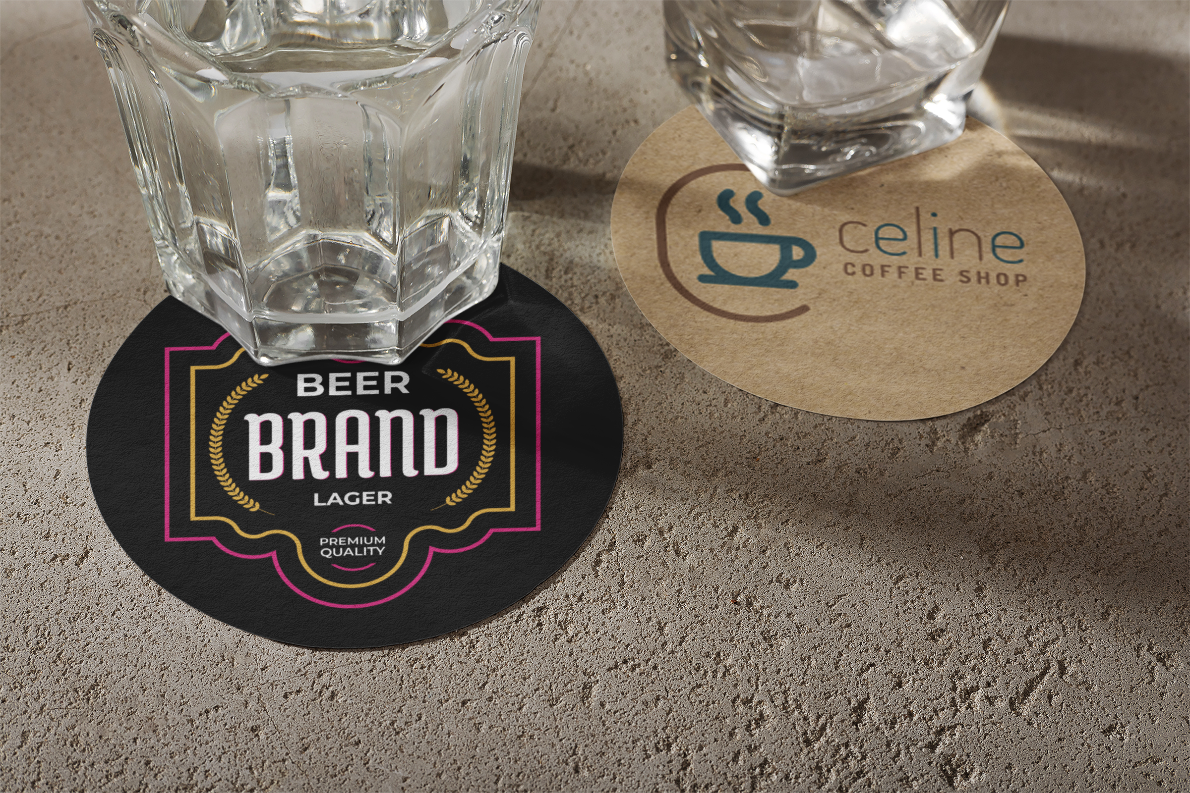 Kraft & Epic Black Coasters