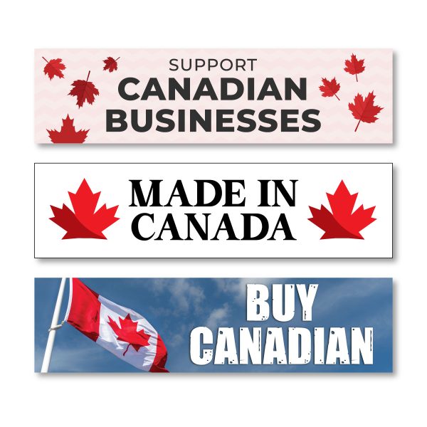 Stock Canada Vinyl Bumper Stickers