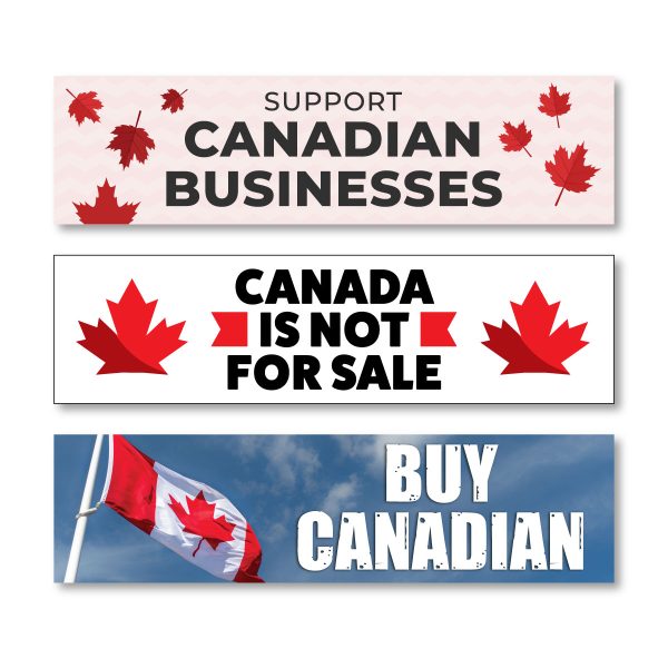 Stock Canada Vinyl Bumper Stickers