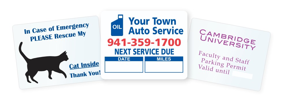 Oil Change Roll Stickers